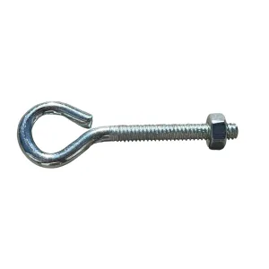 1/4" x 2-3/4" Galvanized Steel Eye Bolt with Hex Nut