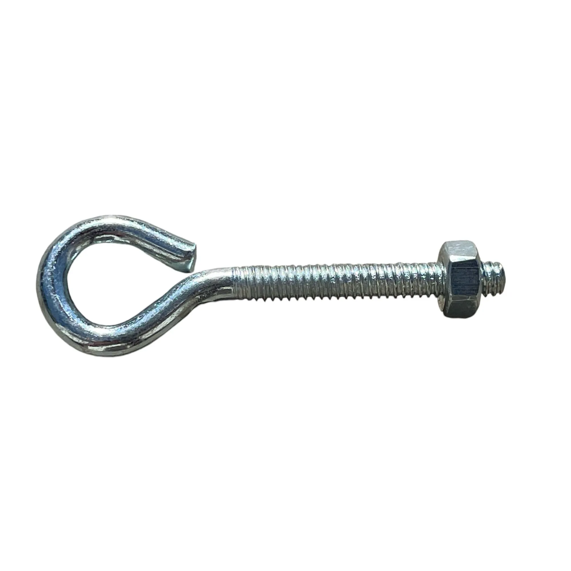1/4" x 2-3/4" Galvanized Steel Eye Bolt with Hex Nut