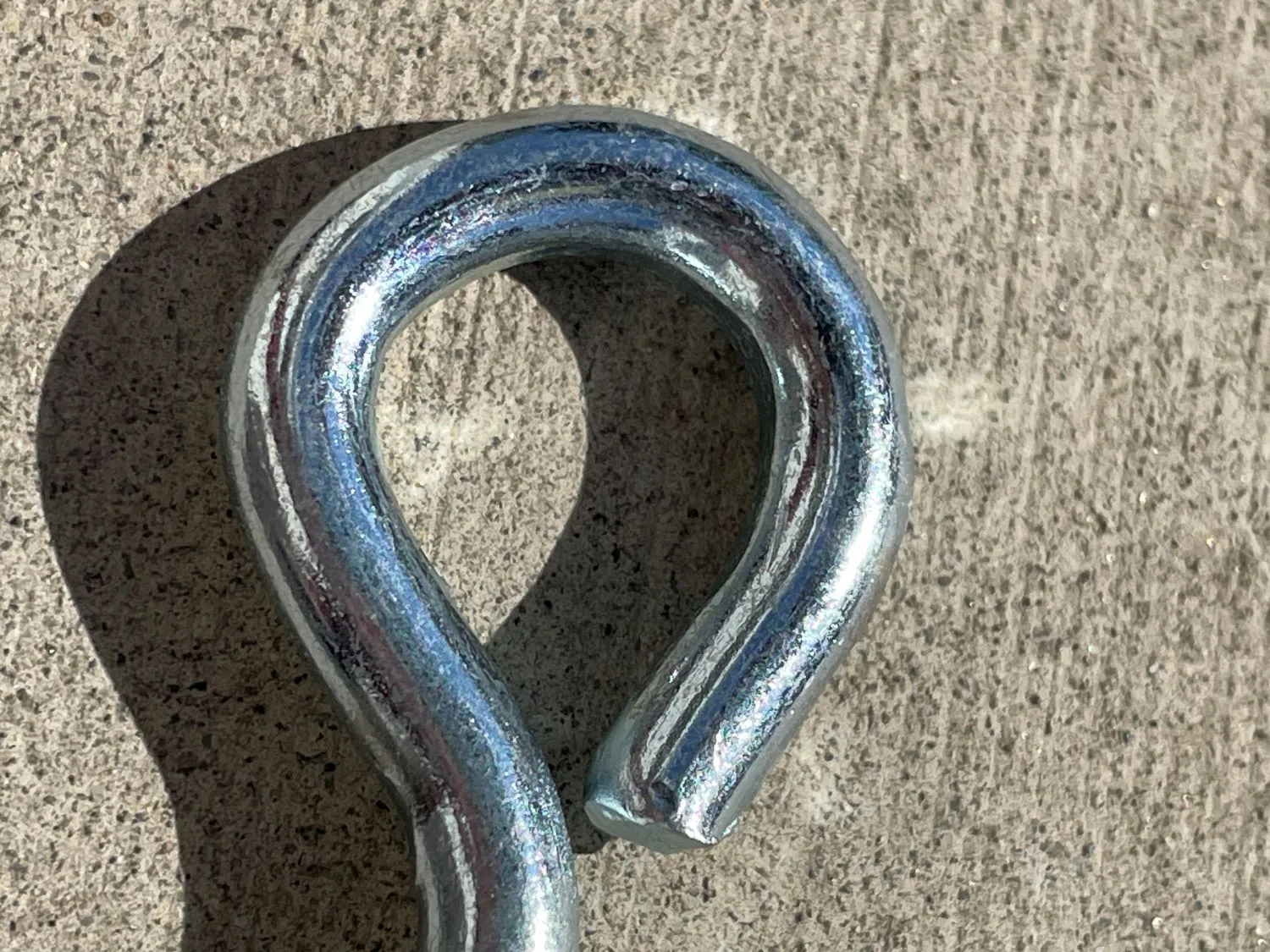 1/4" x 2-3/4" Galvanized Steel Eye Bolt with Hex Nut