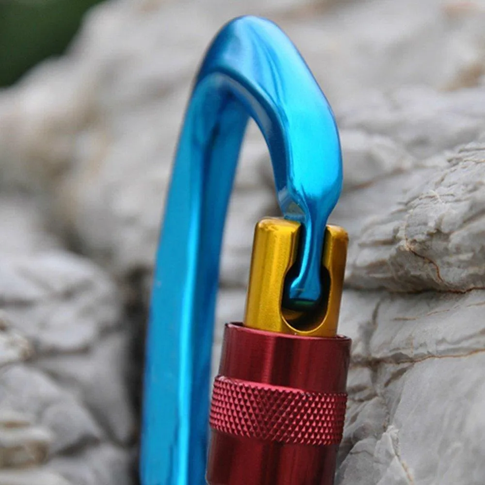 2pc Locking Carabiner Clip Heavy Duty Carabiner Hook Climbing