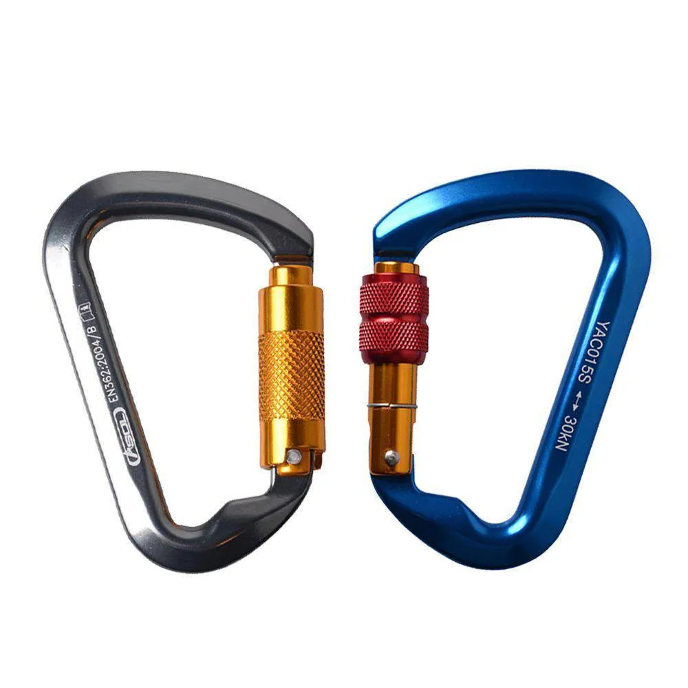2pc Locking Carabiner Clip Heavy Duty Carabiner Hook Climbing