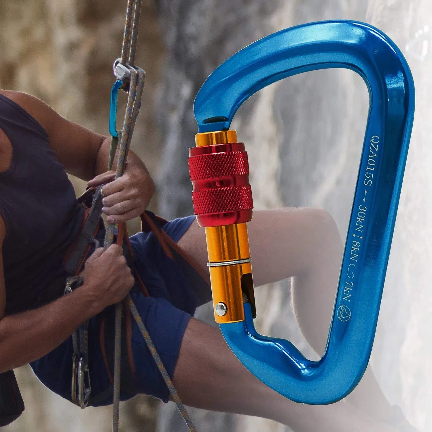 2pc Locking Carabiner Clip Heavy Duty Carabiner Hook Climbing