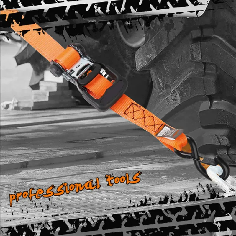 4 Pack Ratchet Tie Down Straps Sdy-97133 Orange