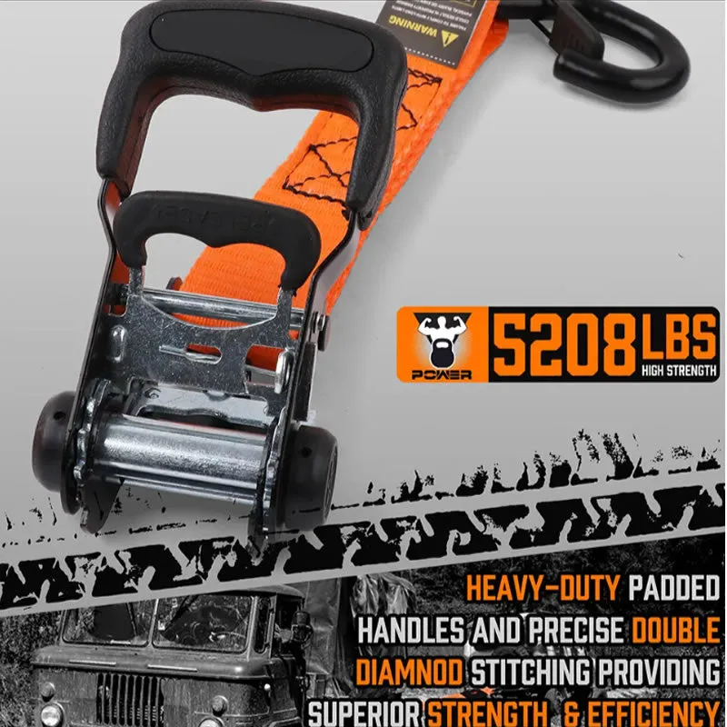 4 Pack Ratchet Tie Down Straps Sdy-97133 Orange