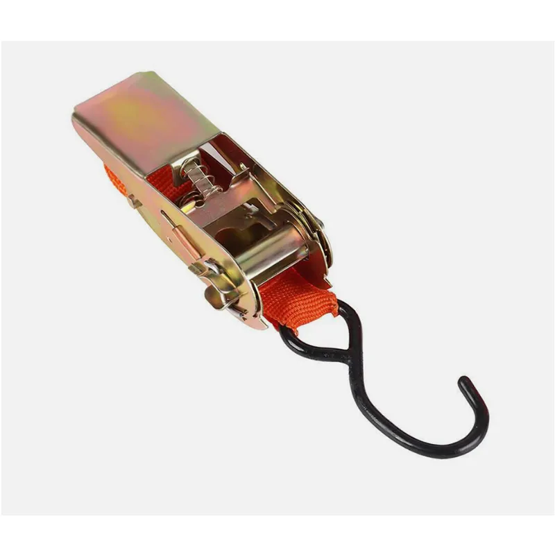 5M X 25Mm Cargo Straps Ratchet Tie Down Lashing Belt With Shaped Hook