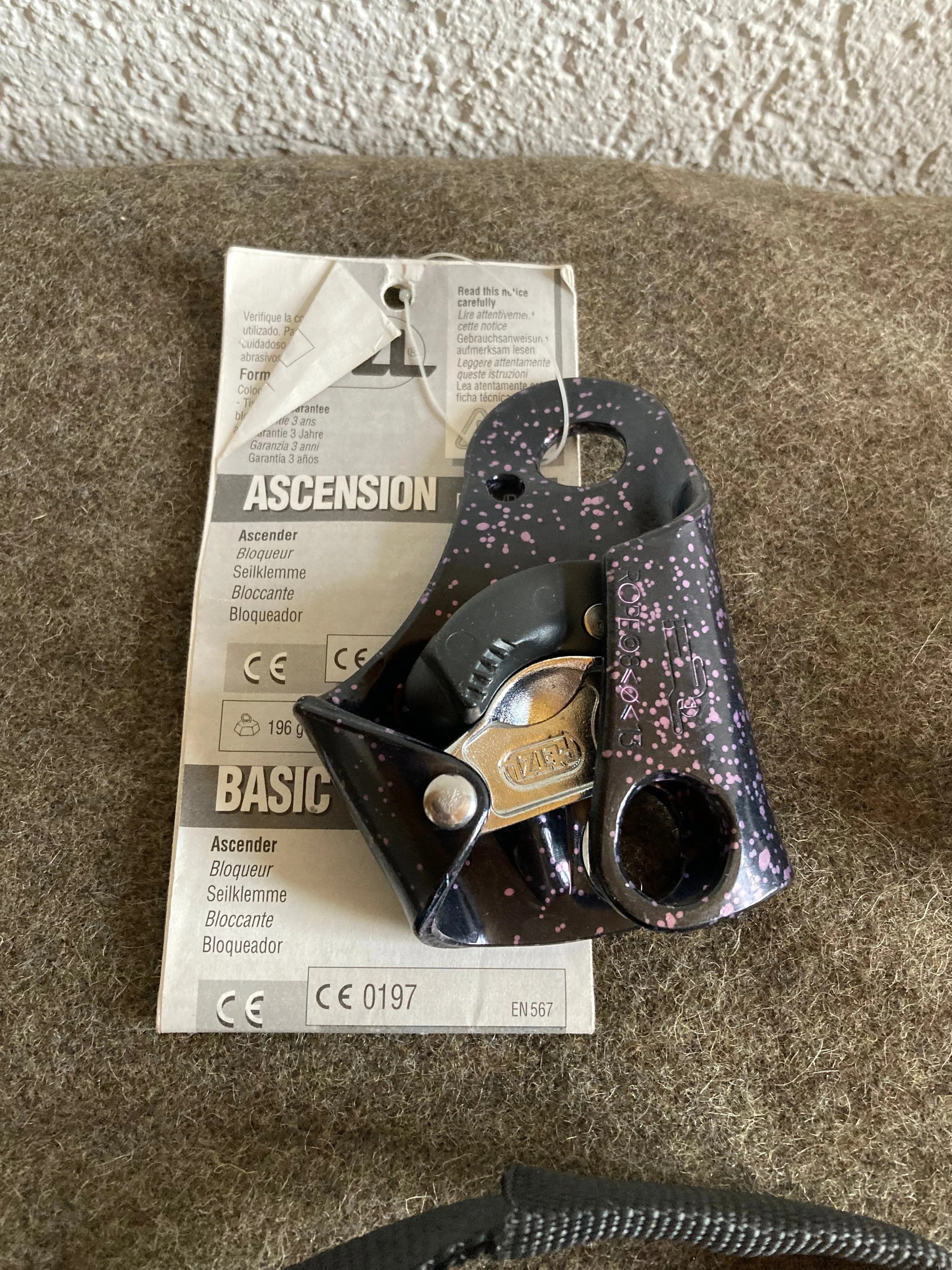 Accessories, Mountaineering, Selection of Harnesses, carabiners, and ascension devices (* This is sold as a complete assembly.)