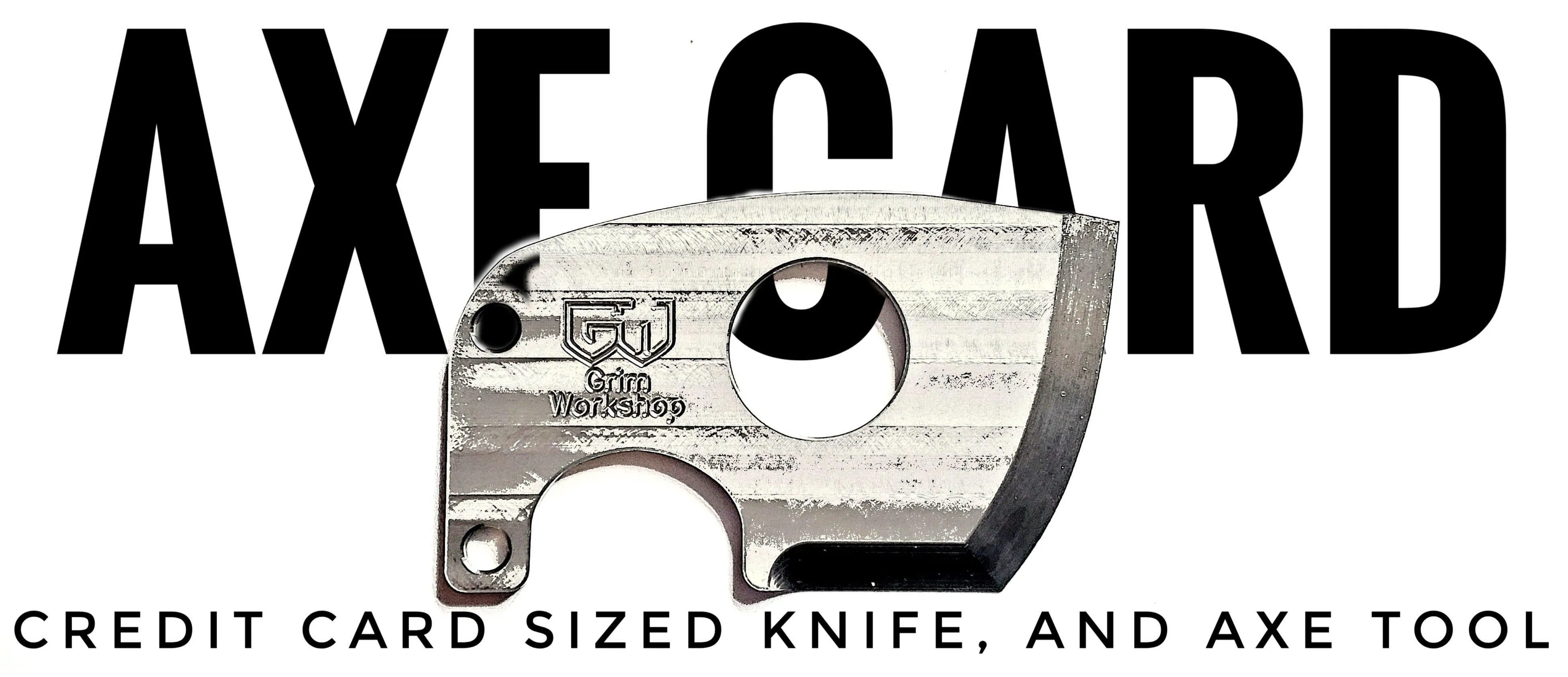 Axe Card With Removable Handle: EDC Survival Axe