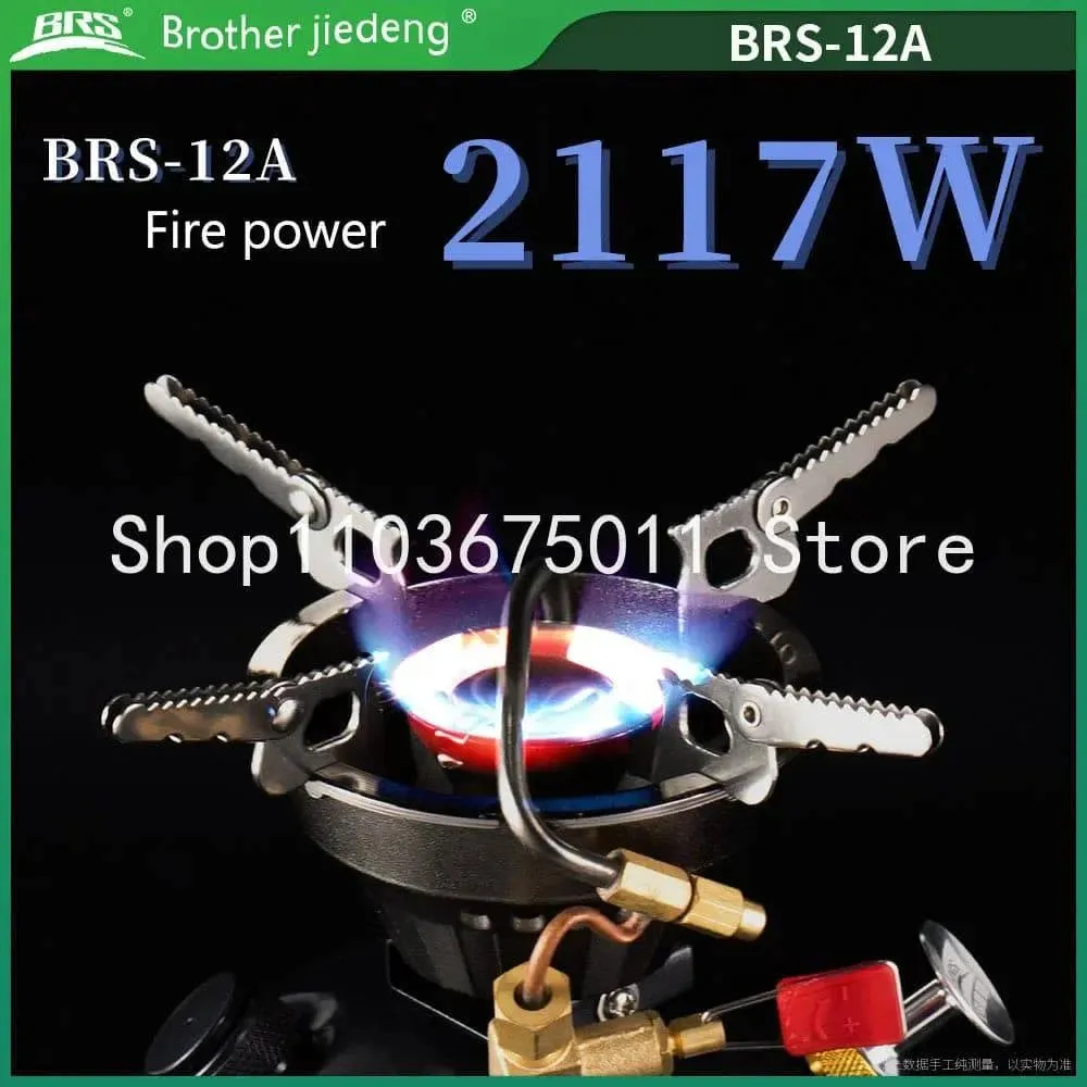 BRS-12A Mini Liquid Fuel Camping Gasoline Stove Outdoor Portable One-piece Burners Cooker Camping Equipment For Outdoor Sports