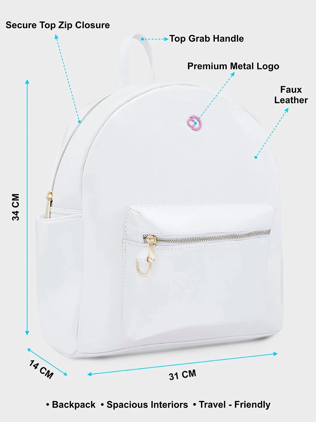 Caprese Aurora Backpack Large Pink Yellow