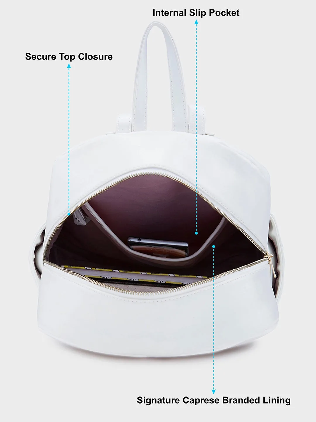 Caprese Aurora Backpack Large Pink Yellow