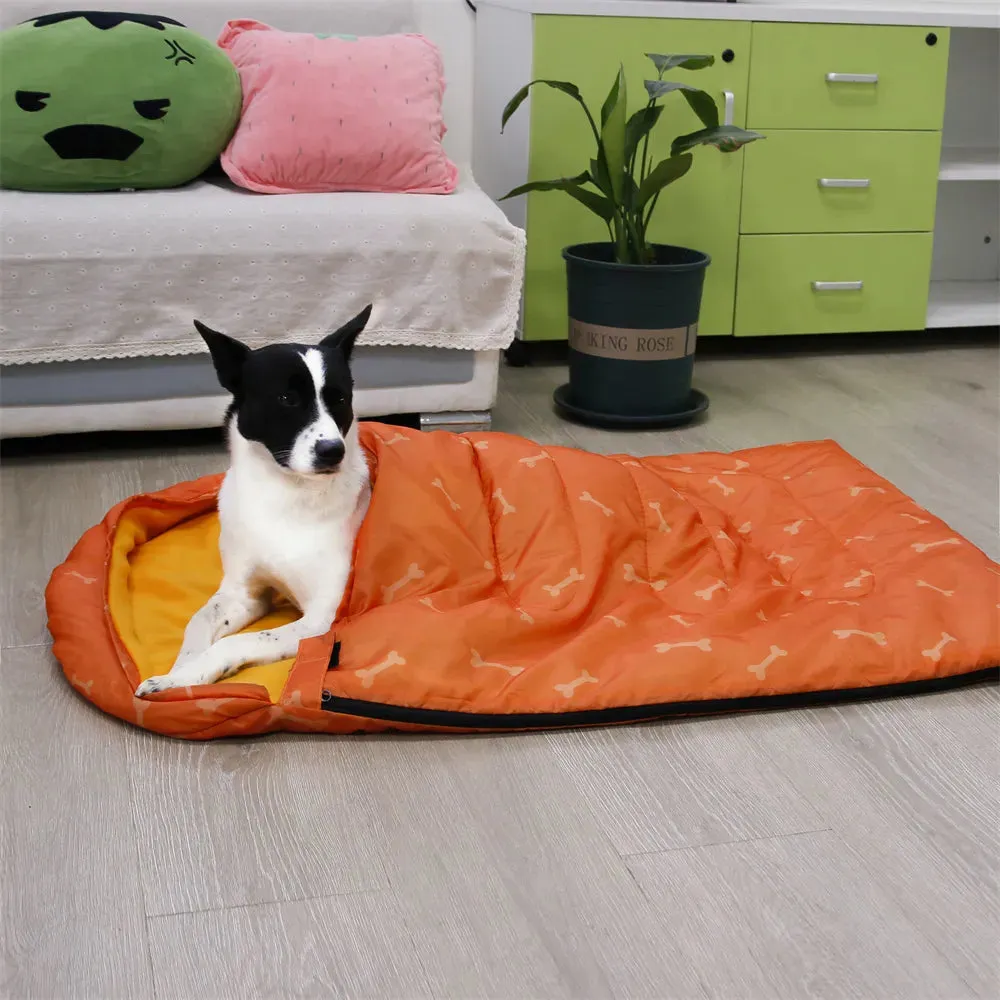 Dog Sleeping Bag Warm Dog Bed Blanket For Camping Adventures