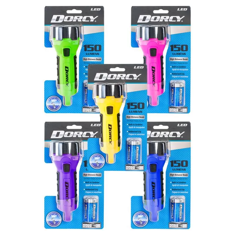 Dorcy 55 lm Black/Yellow LED Flashlight AA Battery