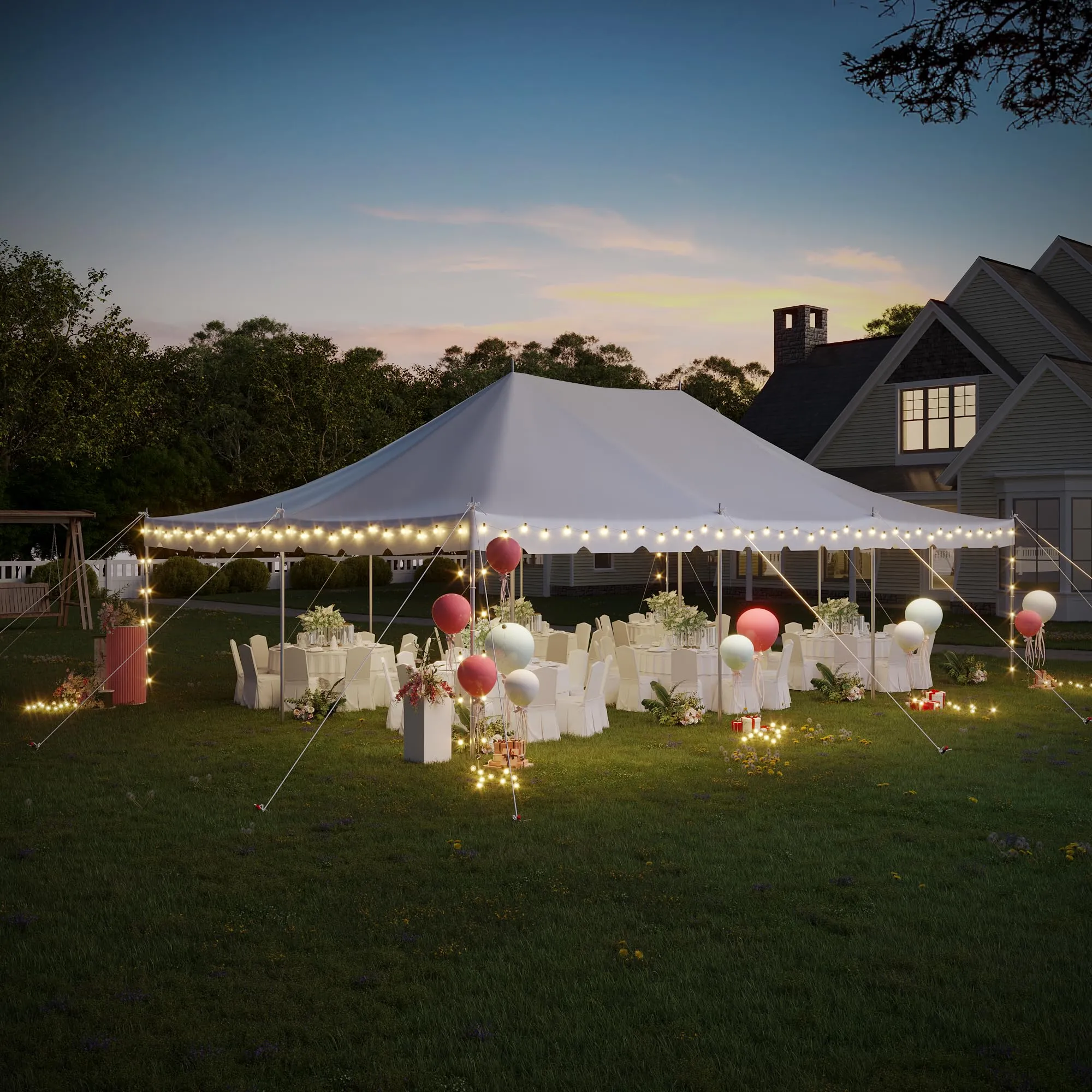 EROMMY 20x30 Canopy Pole Tent