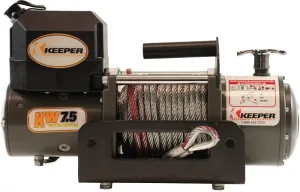 Keeper KW75122RM Winch, Electric, 12 VDC, 7500 lb :EA: QUANTITY: 1