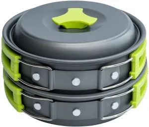 Mallome Camping Cookware Mess Kit for Backpacking Gear – Camping Cooking Set - Backpack Camping Pot and Pans Set - Portable Camping Stove and Backpacking Stove Compatible - Camp Accessories Equipment