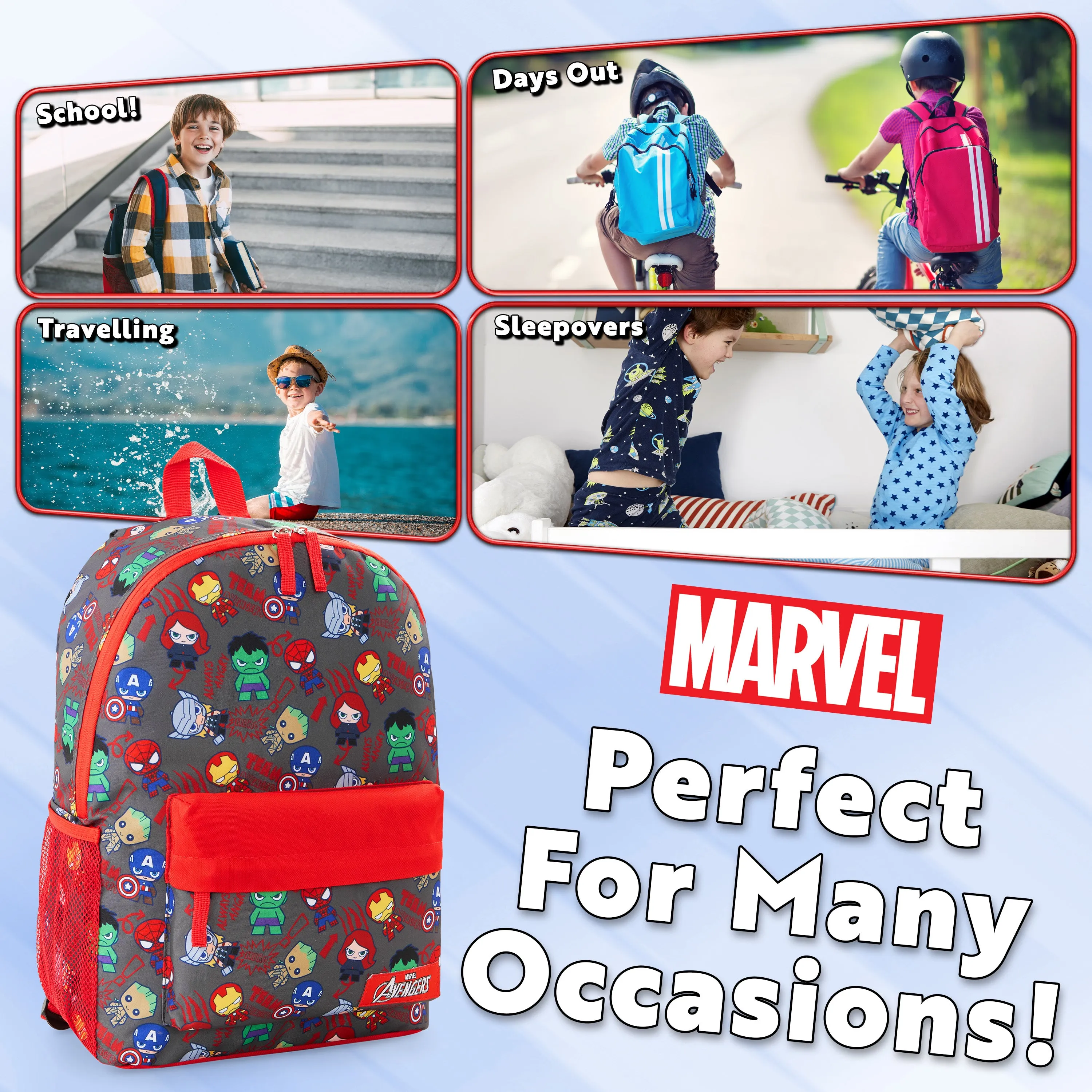 Marvel Boys Backpack Superhero Backpacks for Kids