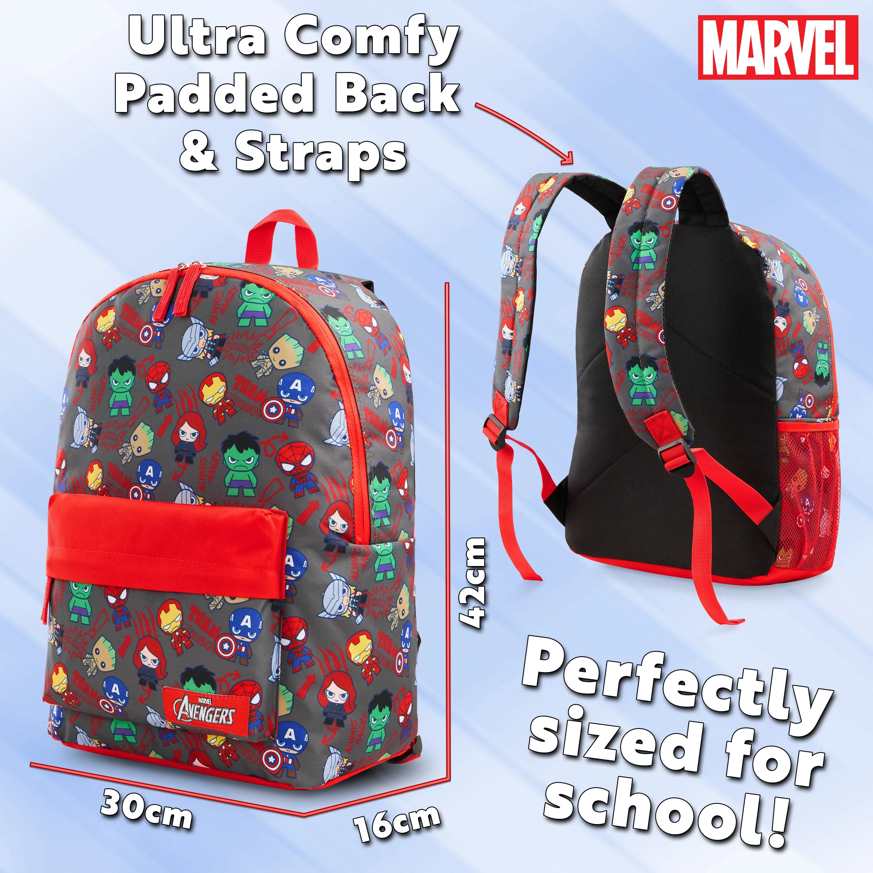 Marvel Boys Backpack Superhero Backpacks for Kids