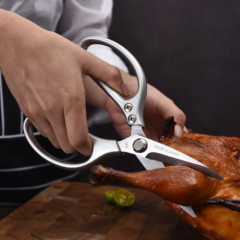 Multifunctional Kitchen Scissors JapaneseStainless Steel Chicken Bone Food Aluminum Alloy