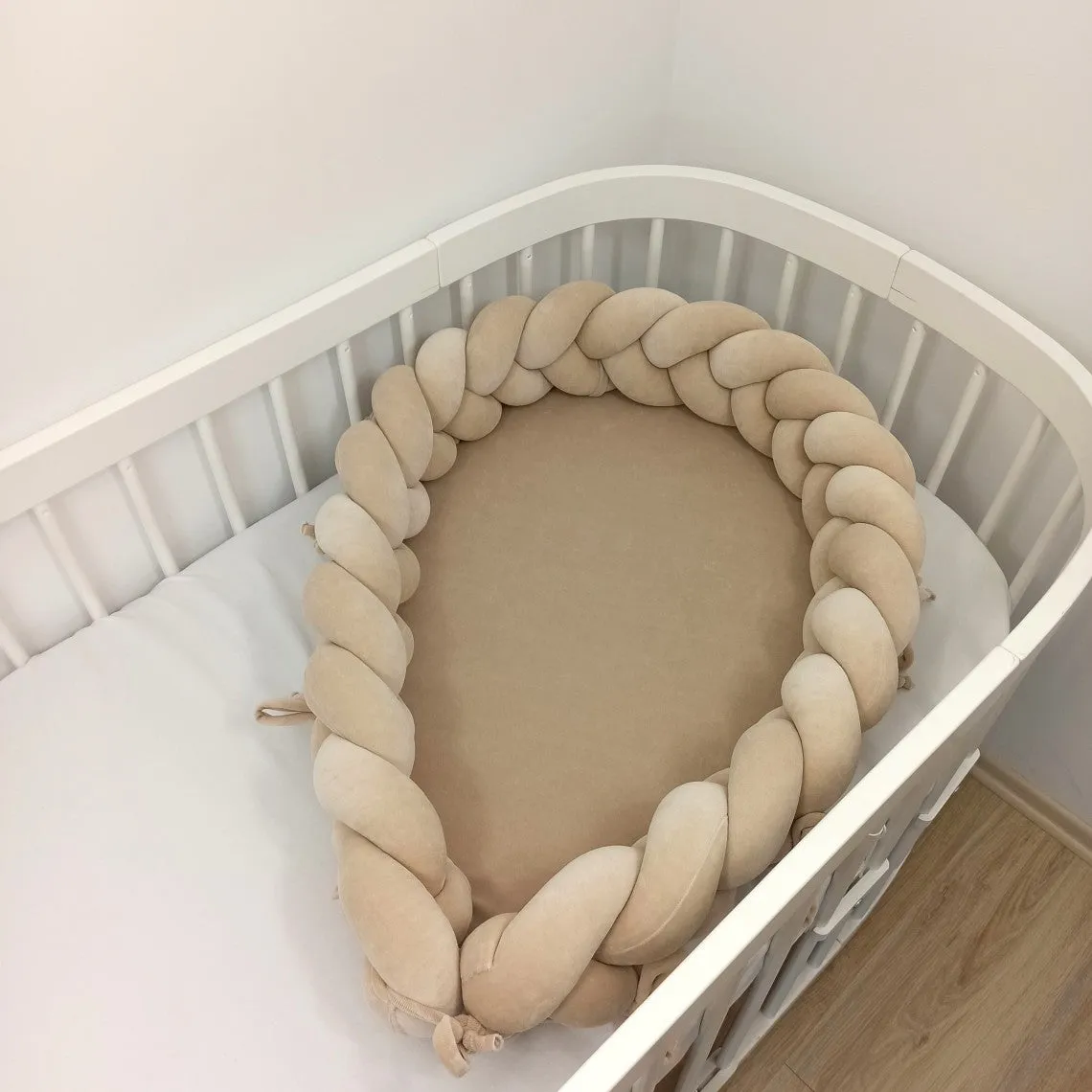 Plaited Cotton Velvet Velour Baby Nest (6 colours)