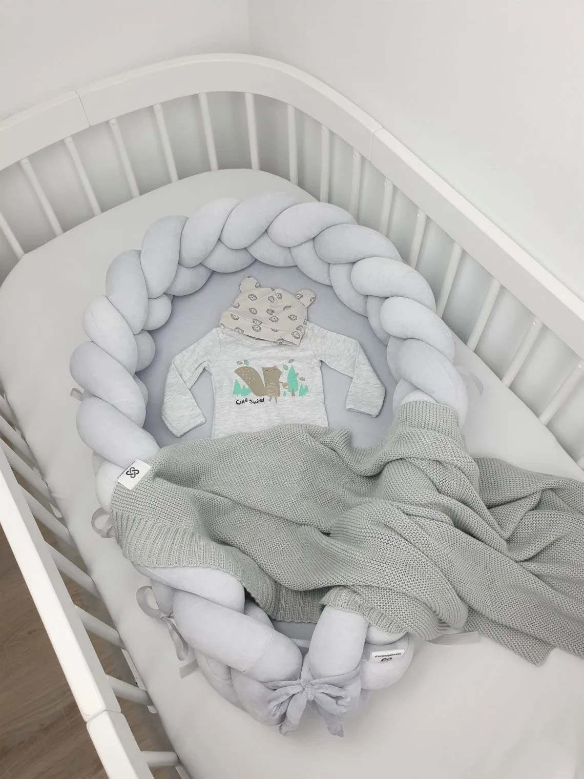 Plaited Cotton Velvet Velour Baby Nest (6 colours)