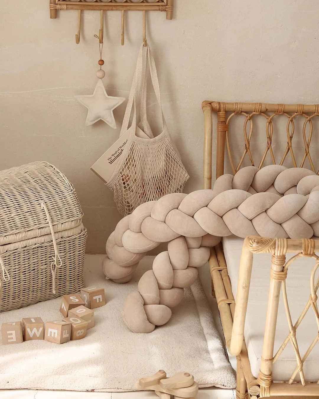 Plaited Cotton Velvet Velour Baby Nest (6 colours)