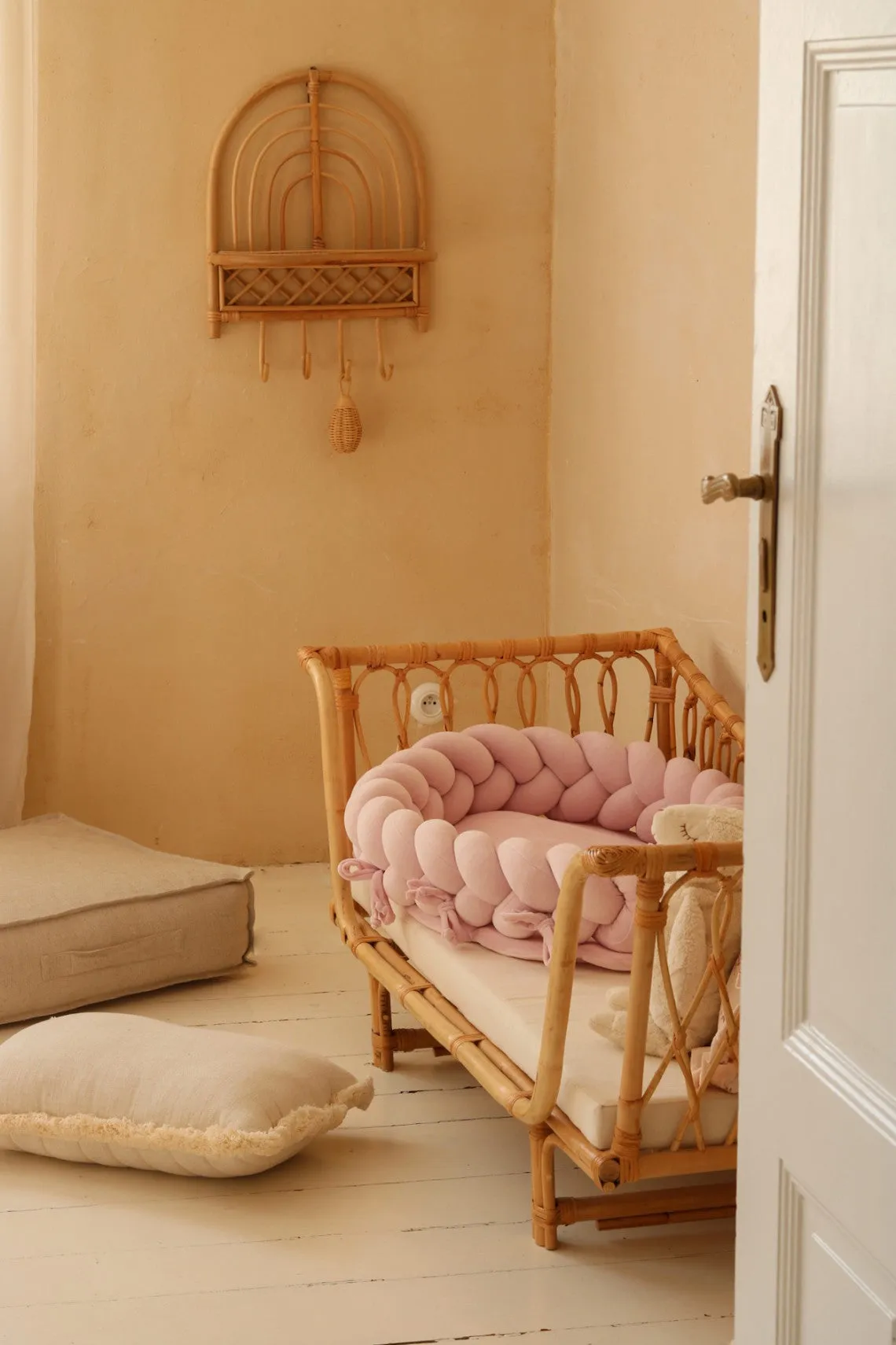Plaited Cotton Velvet Velour Baby Nest (6 colours)