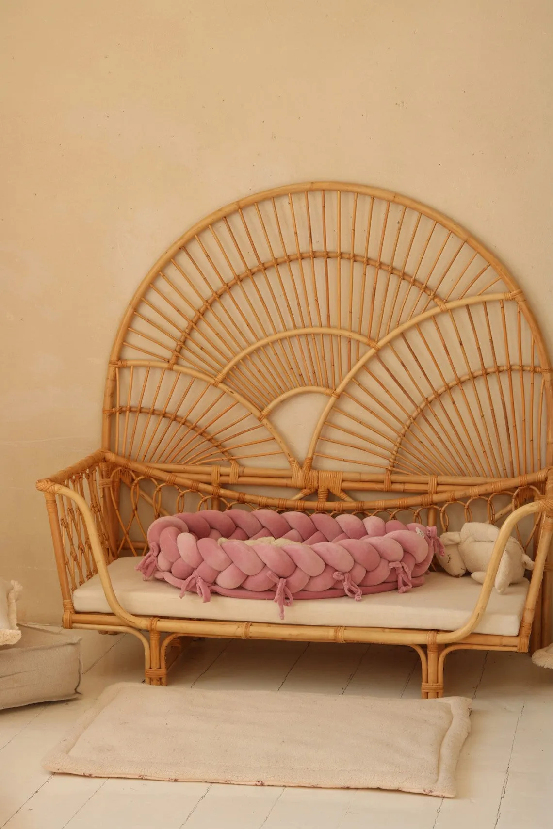 Plaited Cotton Velvet Velour Baby Nest (6 colours)