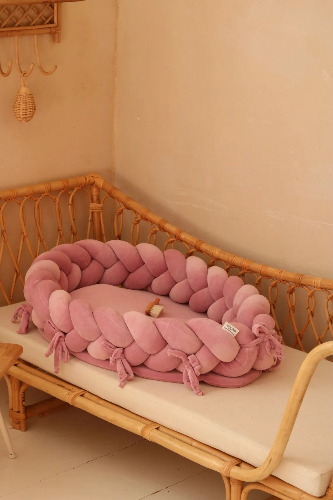 Plaited Cotton Velvet Velour Baby Nest (6 colours)