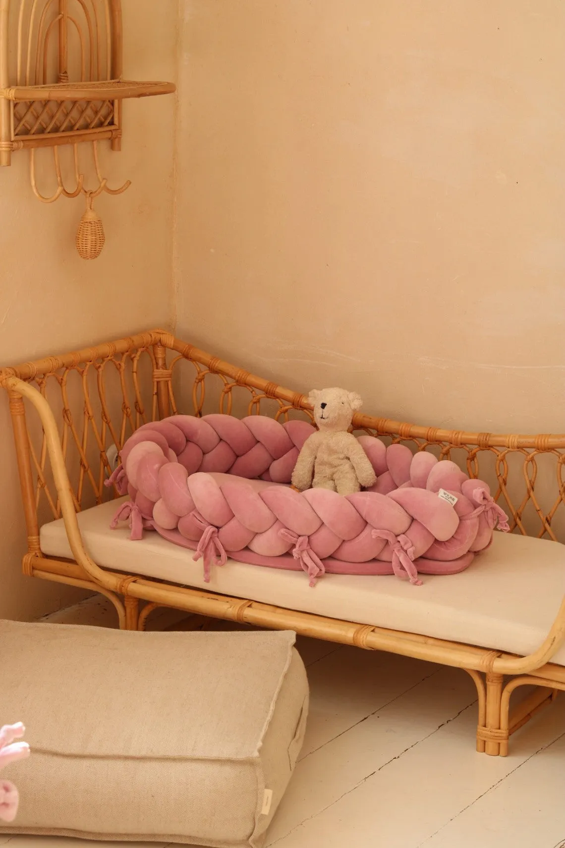 Plaited Cotton Velvet Velour Baby Nest (6 colours)