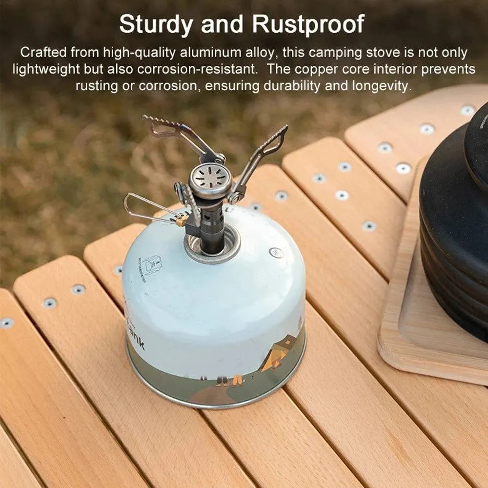 Portable Camping Stove Backpacking Gases Burner Foldable Camp Stove Head 2500W for Outdoors Cooking Camping Backpacking Hiking
