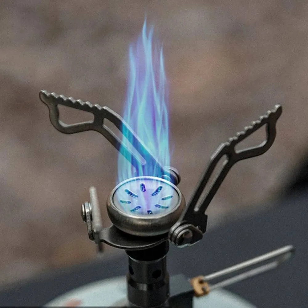 Portable Camping Stove Backpacking Gases Burner Foldable Camp Stove Head 2500W for Outdoors Cooking Camping Backpacking Hiking
