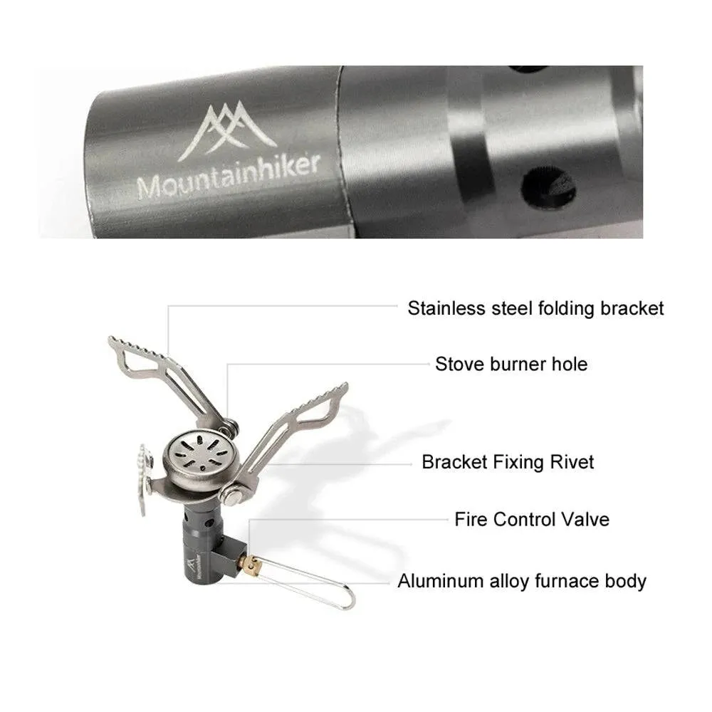 Portable Camping Stove Backpacking Gases Burner Foldable Camp Stove Head 2500W for Outdoors Cooking Camping Backpacking Hiking