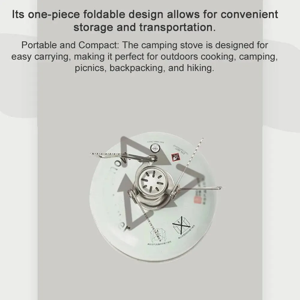 Portable Camping Stove Backpacking Gases Burner Foldable Camp Stove Head 2500W for Outdoors Cooking Camping Backpacking Hiking