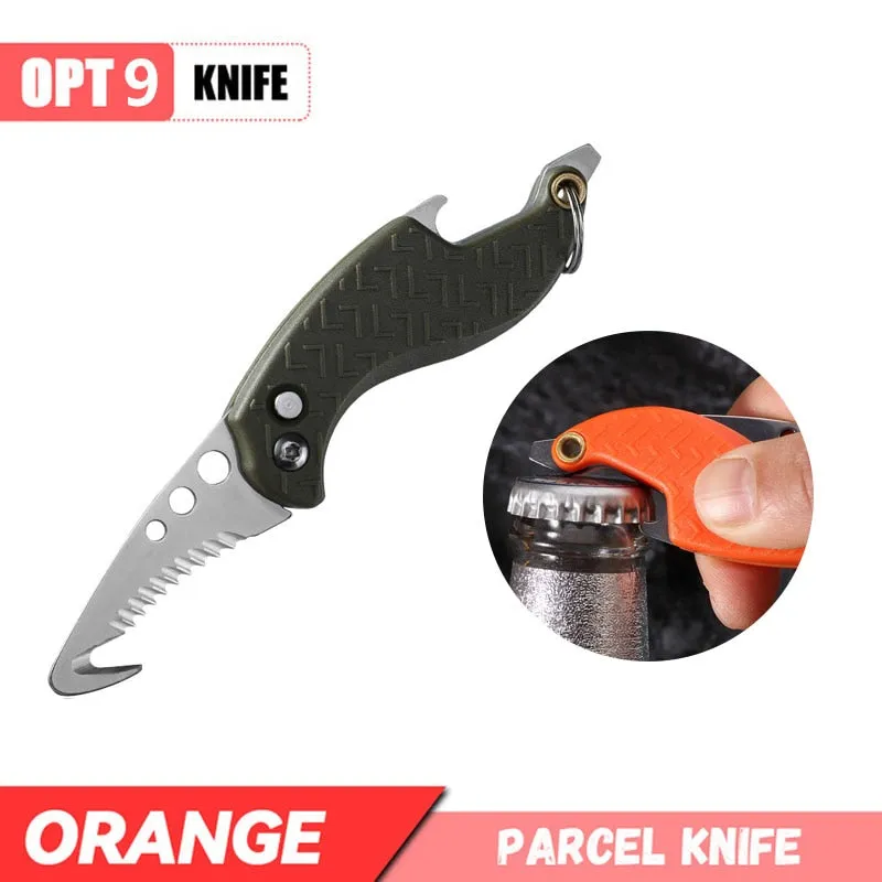 Portable Multifunctional Knife Stainless Open Express Parcel Strap Cutter Emergency Survival Tool,Carry-on Unpacking Box Opener