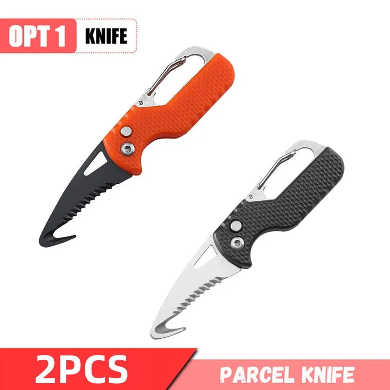Portable Multifunctional Knife Stainless Open Express Parcel Strap Cutter Emergency Survival Tool,Carry-on Unpacking Box Opener