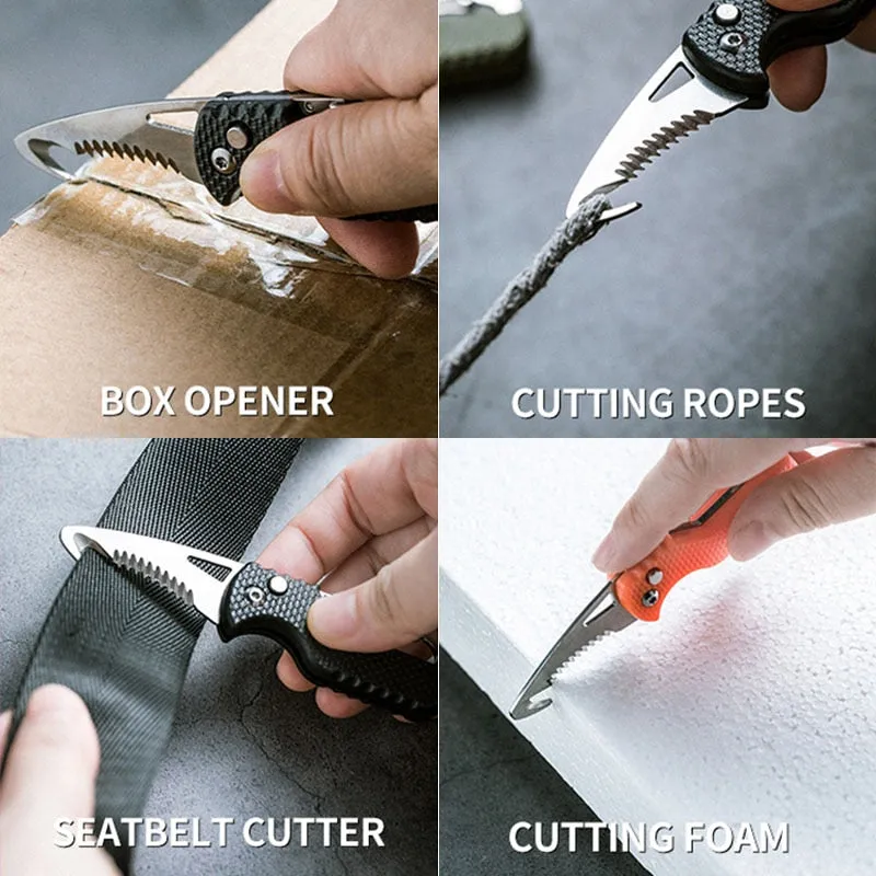 Portable Multifunctional Knife Stainless Open Express Parcel Strap Cutter Emergency Survival Tool,Carry-on Unpacking Box Opener