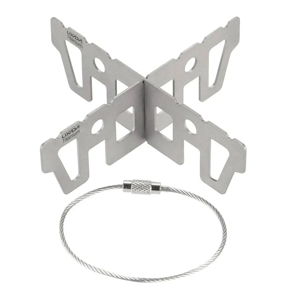 Portable Titanium Alcohol Stove Rack Cross Stand Outdoor Camping Stove Stand Support Rack Cross Combination Stent Reactor System