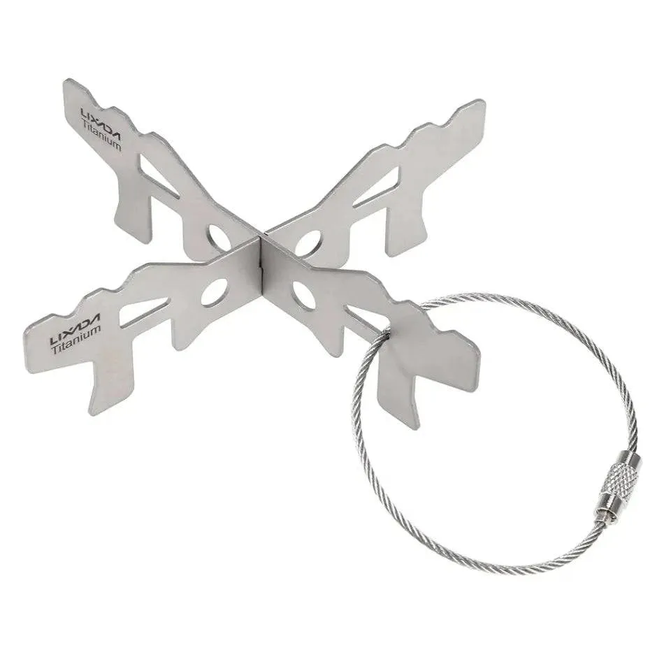 Portable Titanium Alcohol Stove Rack Cross Stand Outdoor Camping Stove Stand Support Rack Cross Combination Stent Reactor System