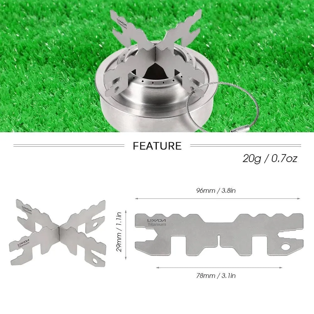 Portable Titanium Alcohol Stove Rack Cross Stand Outdoor Camping Stove Stand Support Rack Cross Combination Stent Reactor System