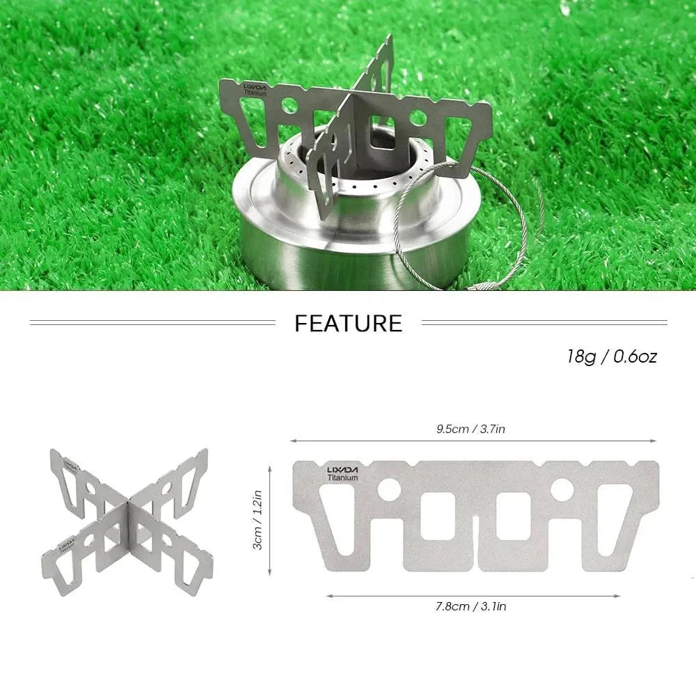 Portable Titanium Alcohol Stove Rack Cross Stand Outdoor Camping Stove Stand Support Rack Cross Combination Stent Reactor System