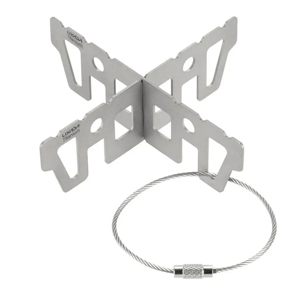 Portable Titanium Alcohol Stove Rack Cross Stand Outdoor Camping Stove Stand Support Rack Cross Combination Stent Reactor System