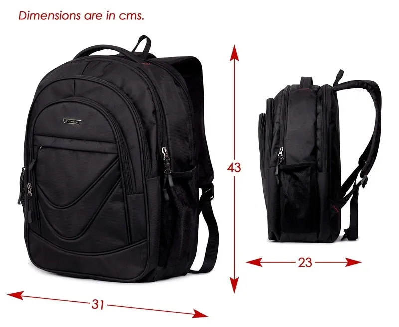 Premium Laptop Backpack - Stylish, Water Resistant | 15.6 Inch | Black