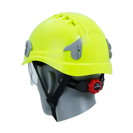 ProGuard Safety AlpinPLUS Hi-Vis Yellow Safety Helmet With Retractable Safety Spec SS98 : 2013 &  EN397 ALPS-1-Y