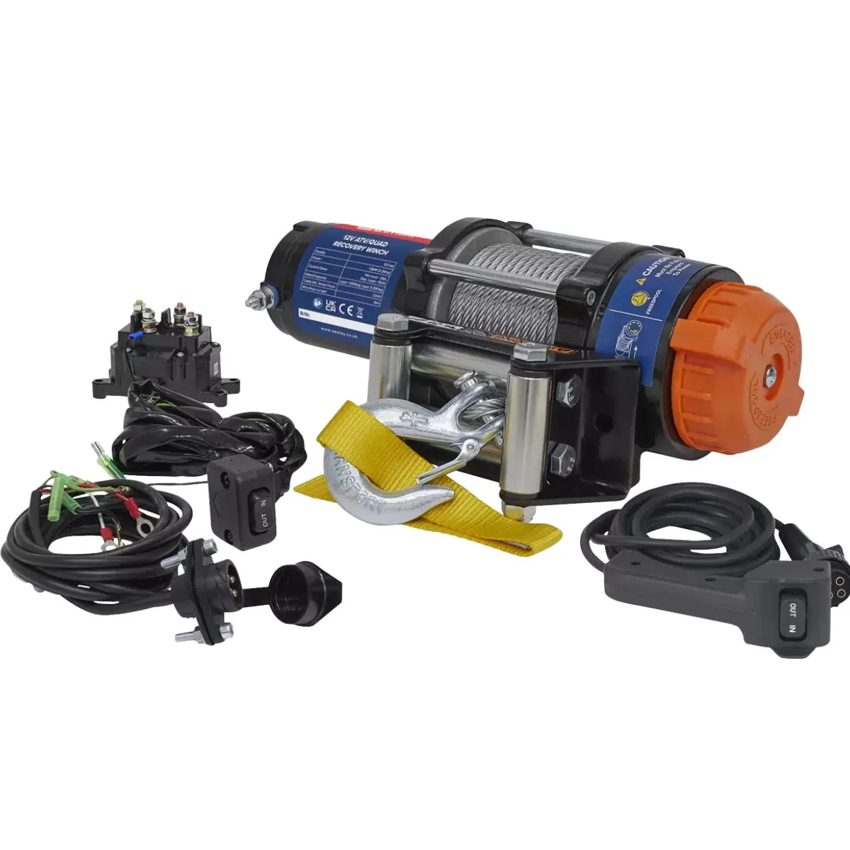 Sealey ATV1135 12V ATV/Quad Recovery Winch 1135kg Line Pull