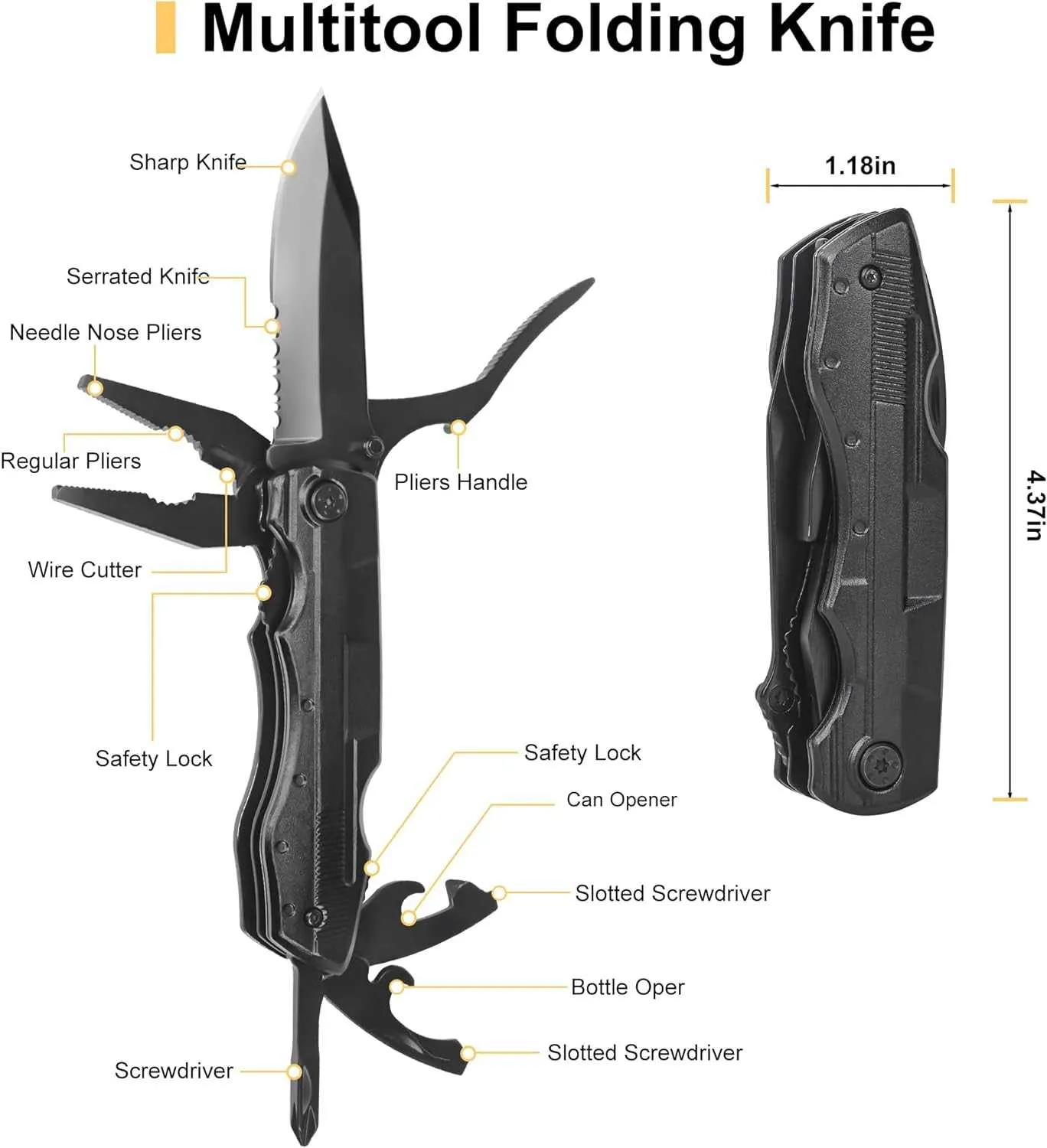 SUNKOON Camping Survival Shovel with Axe
