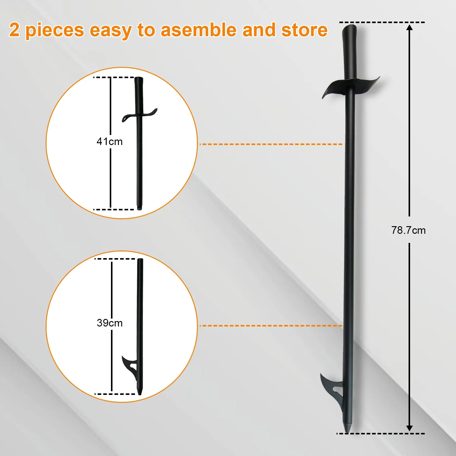 VODA Fireplace Accessories Fire Poker and Fireplace Tongs Set for Fire Pit Bonfire Wood Stove